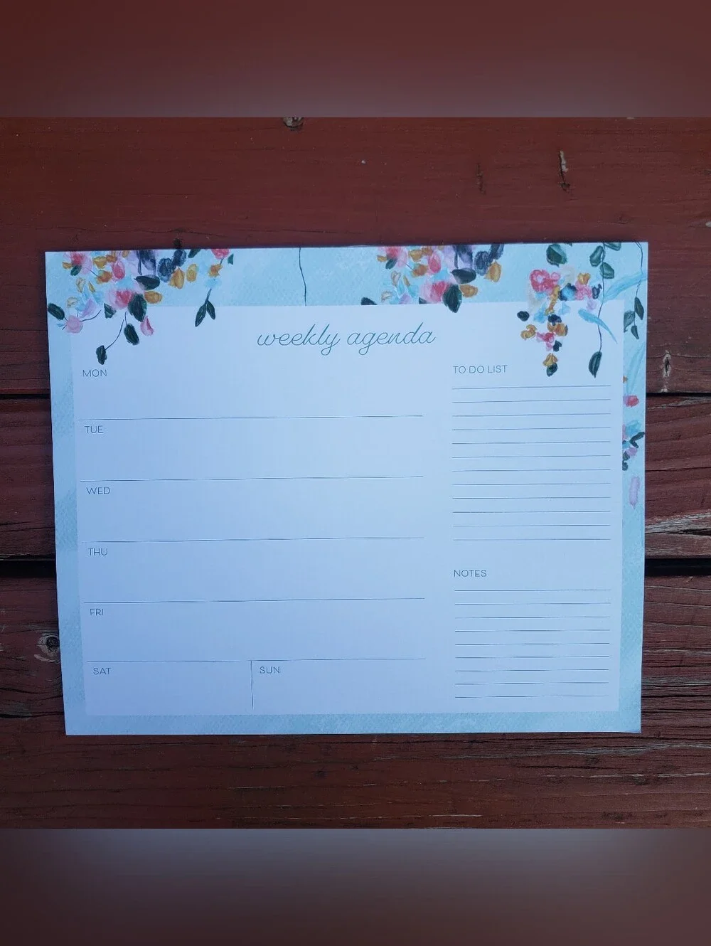 (70) Sheets - Weekly Planner Agenda (Floral) 12”x10” By Gartner Studios
